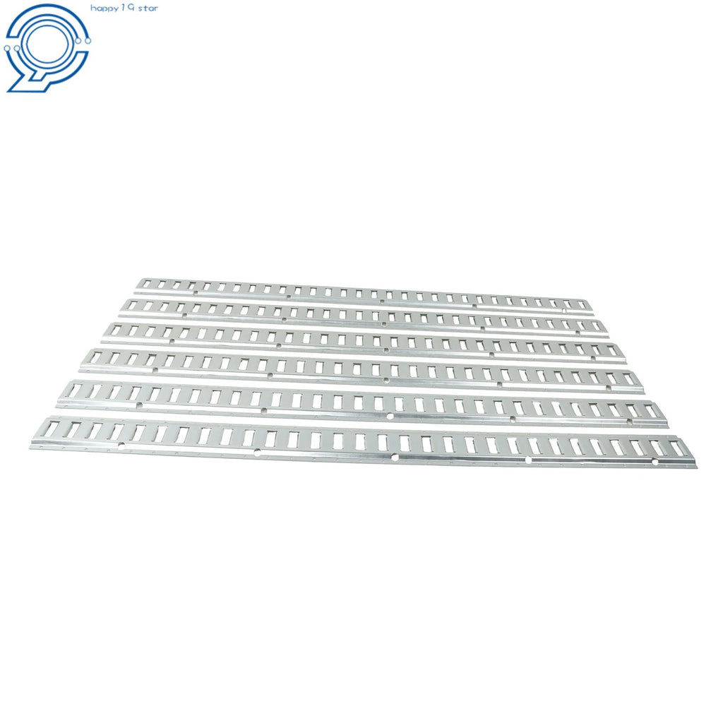 Set of 6 E Track Tie-Down Rails with O-Ring Anchors for Trailers