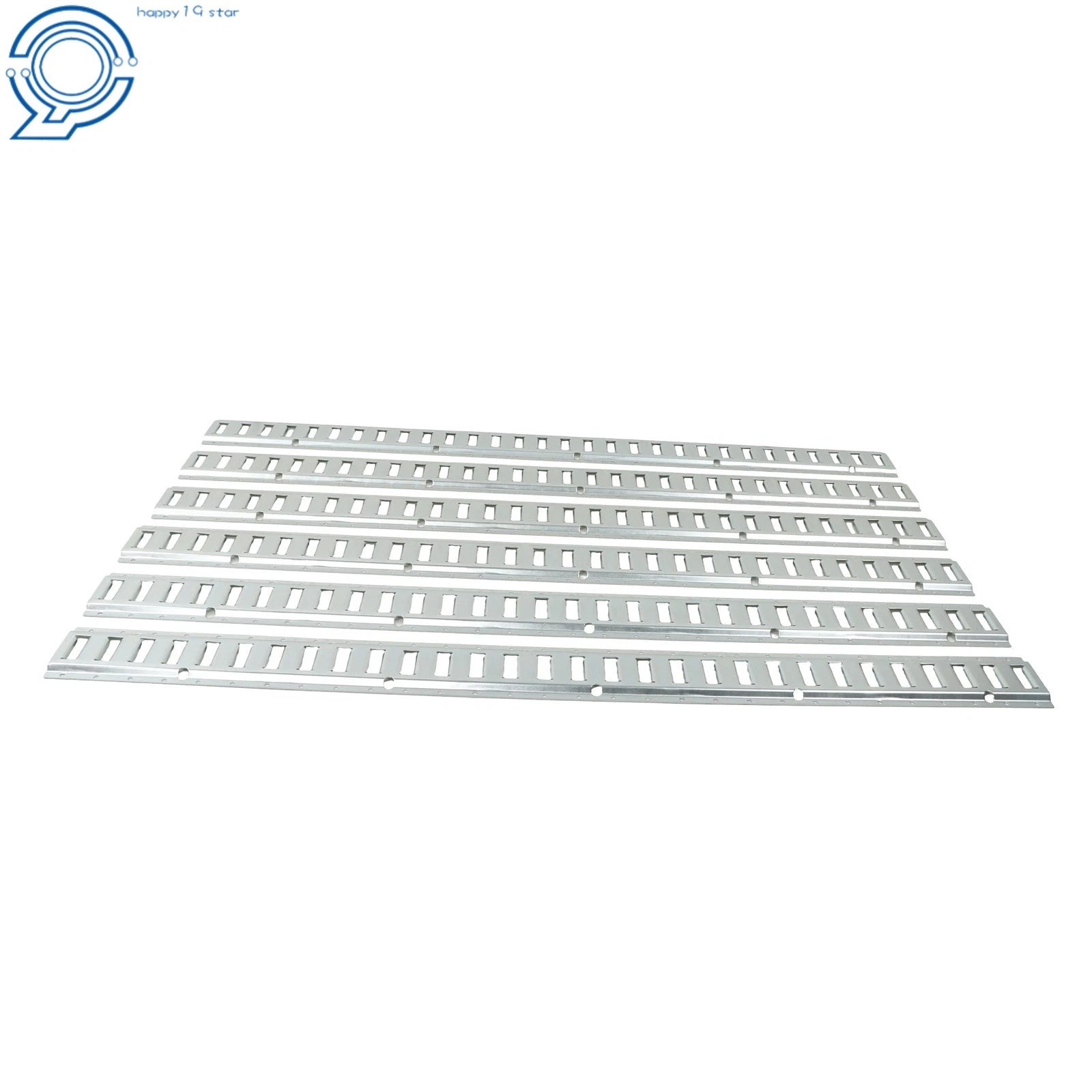 Set of 6 E Track Tie-Down Rails with O-Ring Anchors for Trailers