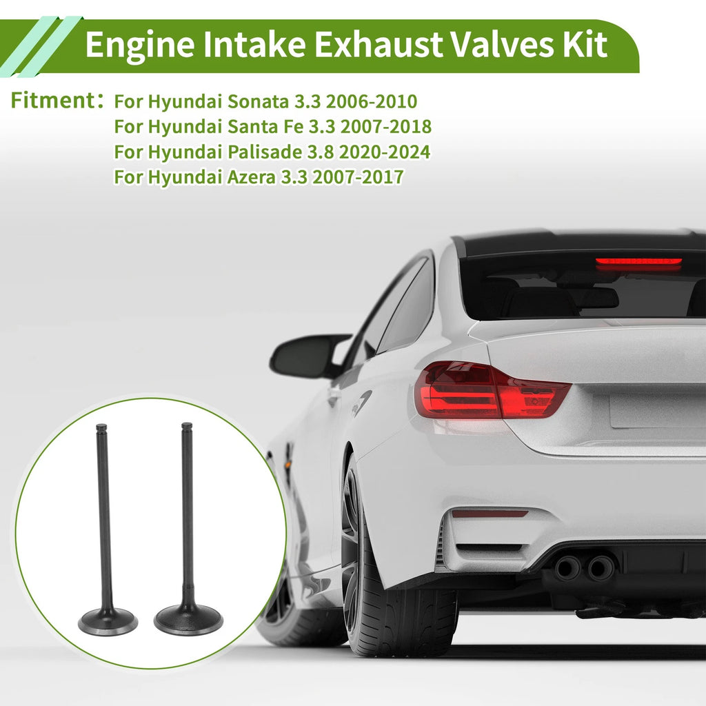 Set of 8 Engine Intake Exhaust Valves Kit for Hyundai Sonata (2006–2009)