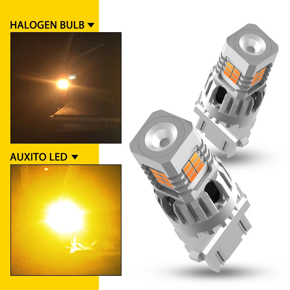 2X 3157 Amber LED Turn Signal Light Bulbs for