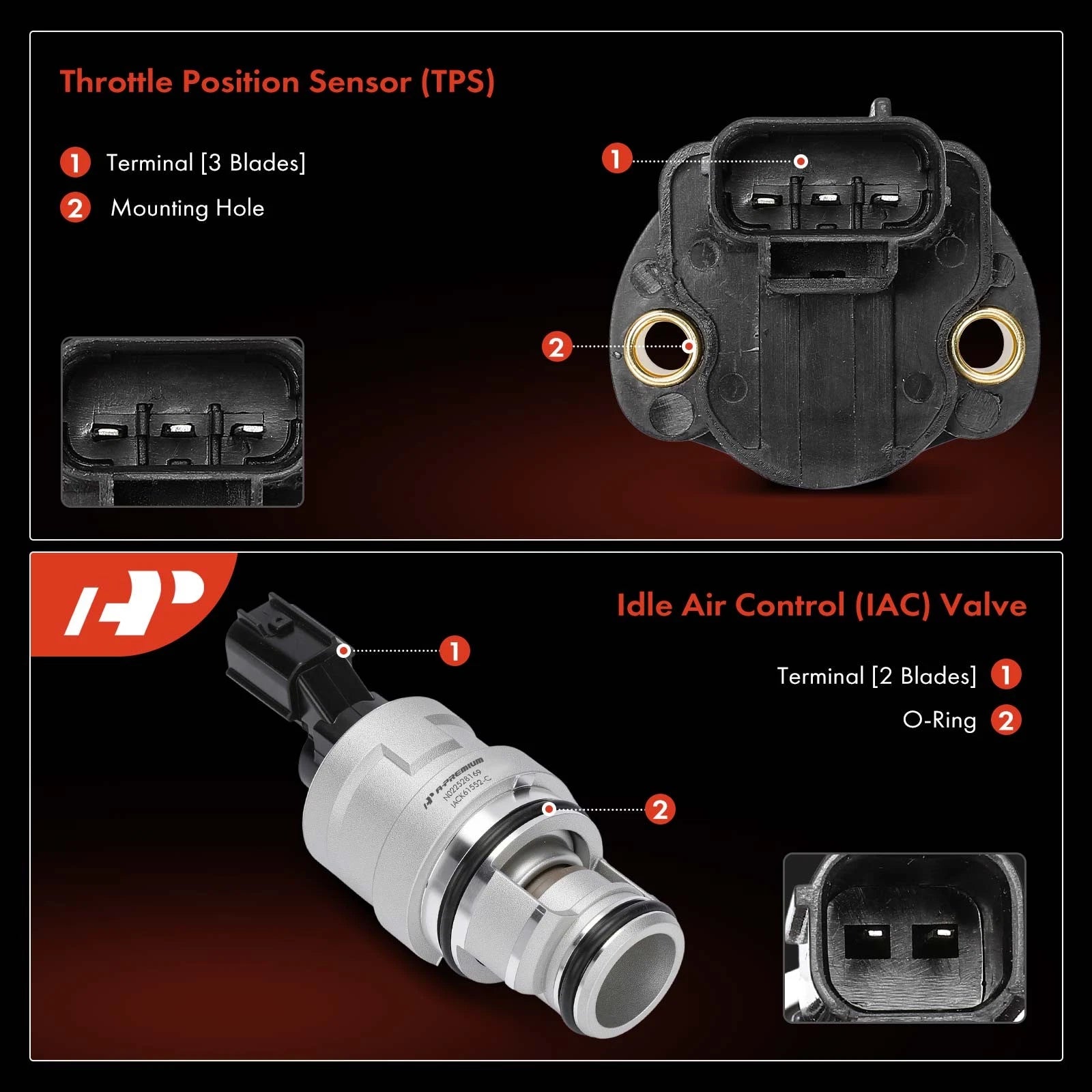 2X Idle Air Control Valve for Dodge Jeep