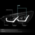 LED Halo Headlights for Ford Focus (2015–2018) - Smoked Tint, Projector