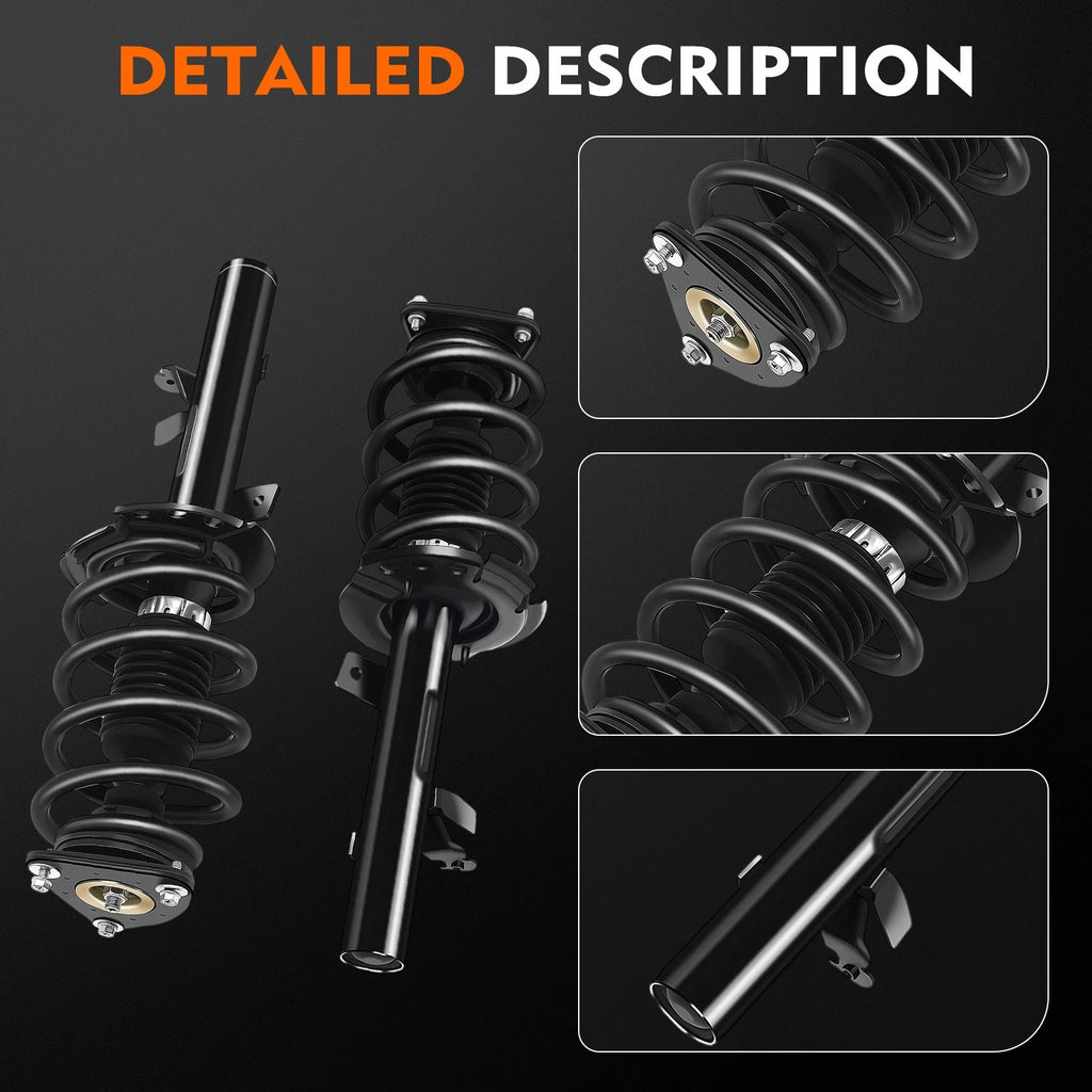 Front Struts w/ Coil Spring, Rear Shocks, Sway Bar Links for Ford Escape (2014–2018)