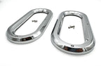 Chrome Semi Truck Trailer Light Bezels for 6 Inch Oval Lights (Qty 1)