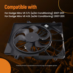 Cooling Fan for Dodge Nitro (2007–2011) 3.7L 4.0L 76036 CH3115153 w/AC