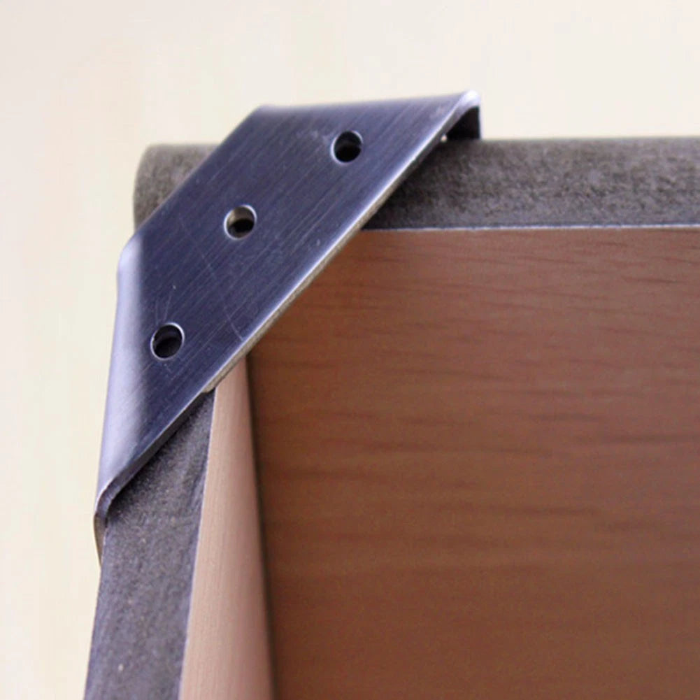 Set of 4 Stainless Steel Triangle Corner Supports for Furniture
