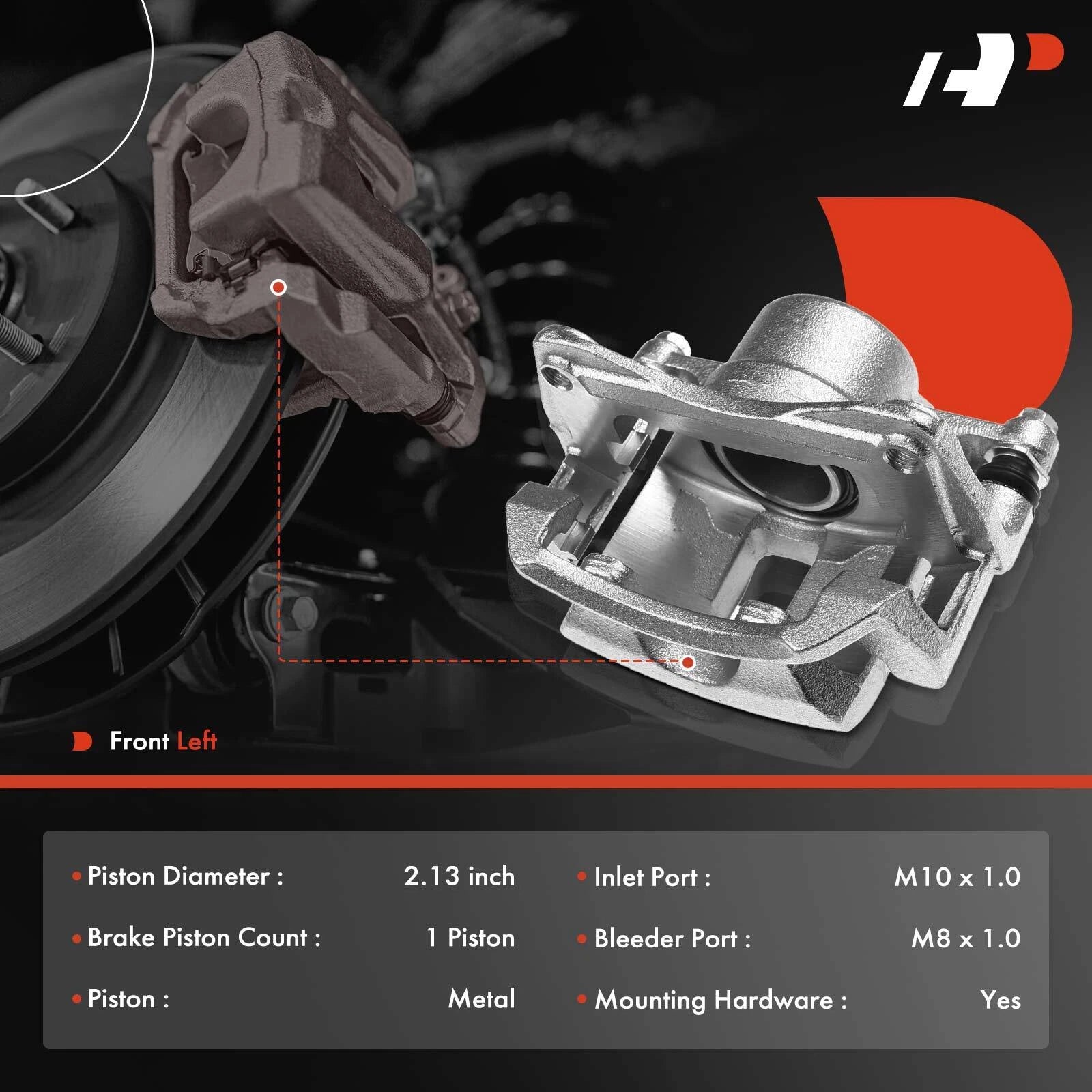 Front Driver Side Brake Caliper for Toyota Corolla (1998-2002)