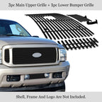 Stainless Black Billet Grille Insert for Ford Excursion (2000-2004)