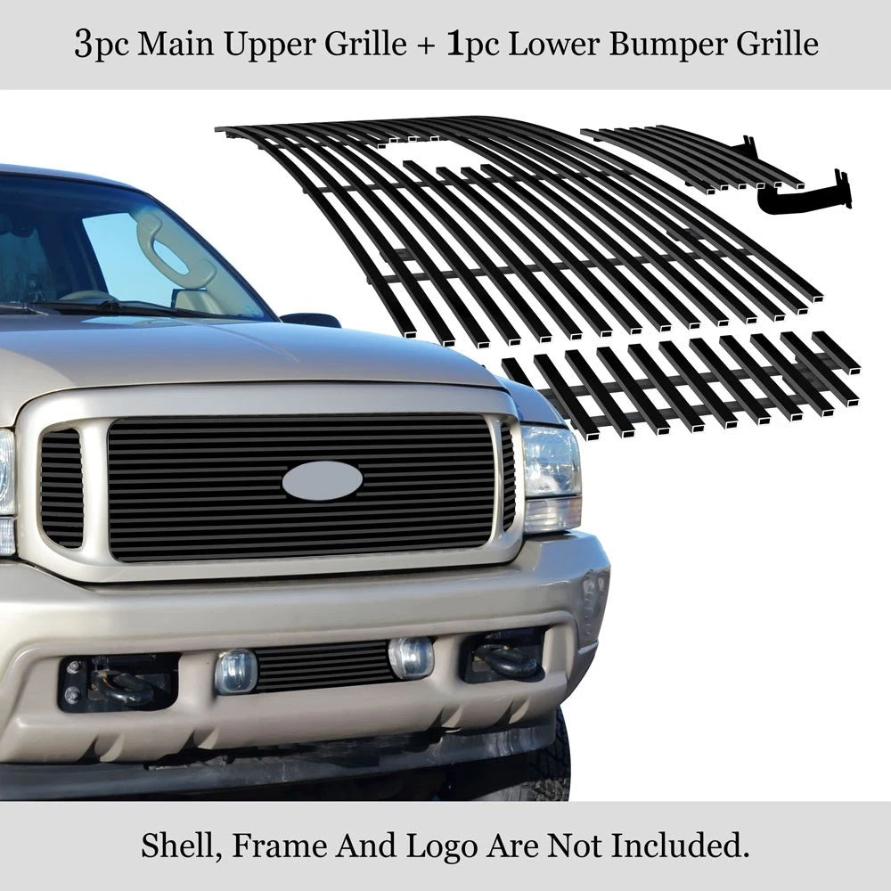 Stainless Black Billet Grille Insert for Ford Excursion (2000-2004)