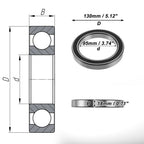 Deep Groove Ball Bearing P5 for Scooter Skateboard Wheel (95x130x18mm)
