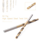 50 PCS HSS Cobalt Twist Drill Bits for Hard Metal Stainless Steel (1mm-3mm)