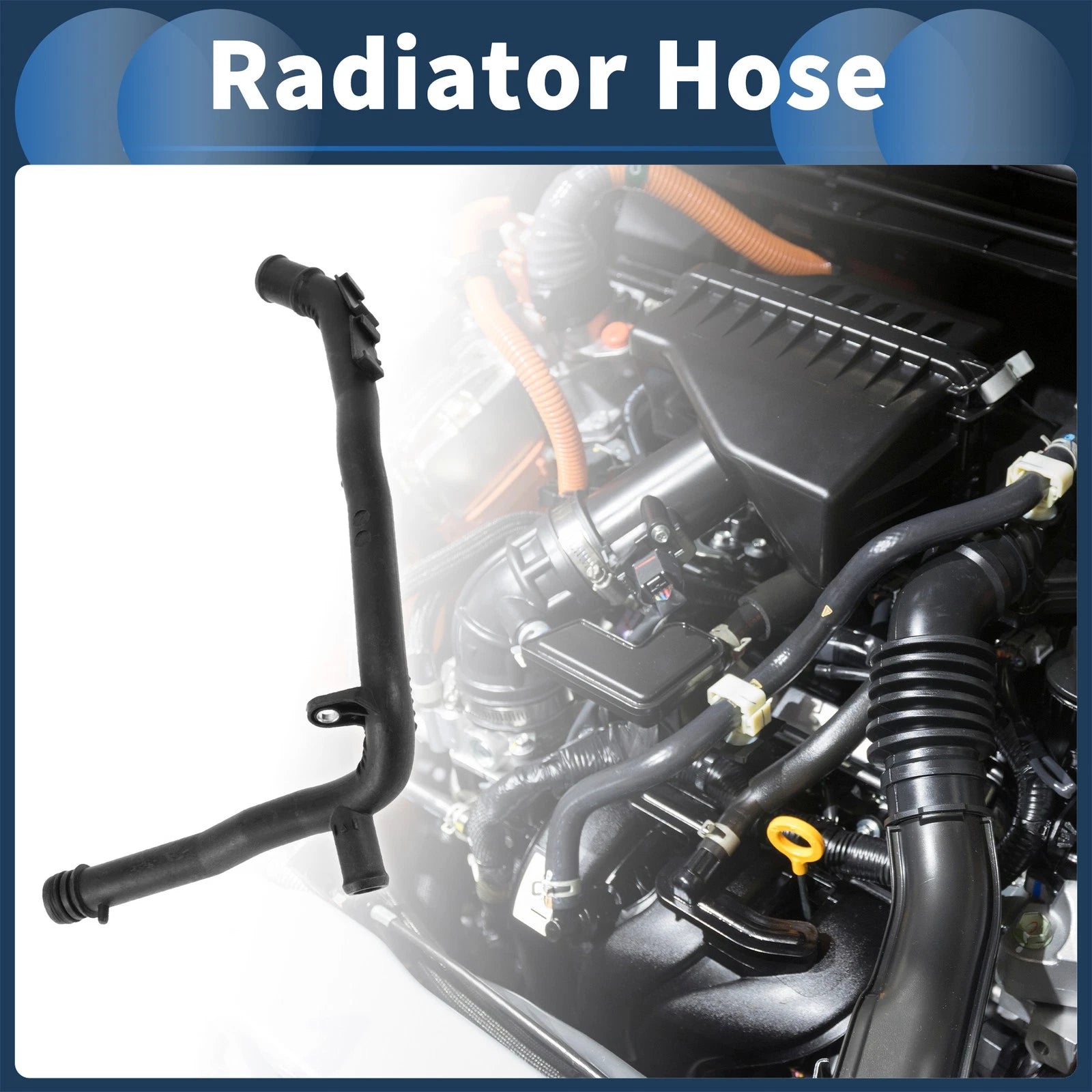 Radiator Hose for Audi TT (2008–2014) No. 03L121065AJ Plastic Black