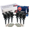Set of 6 Ignition Coils & 6 NGK Iridium IX Spark Plugs for Ford Mercury V6
