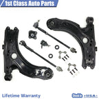 6X Front Suspension Control Arm Ball Joint Kit for Volkswagen Beetle Golf Jetta (1998–2010)