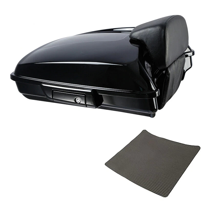 Vivid Black Razor Trunk Backrest for Harley Touring Street Glide (2014–2026)