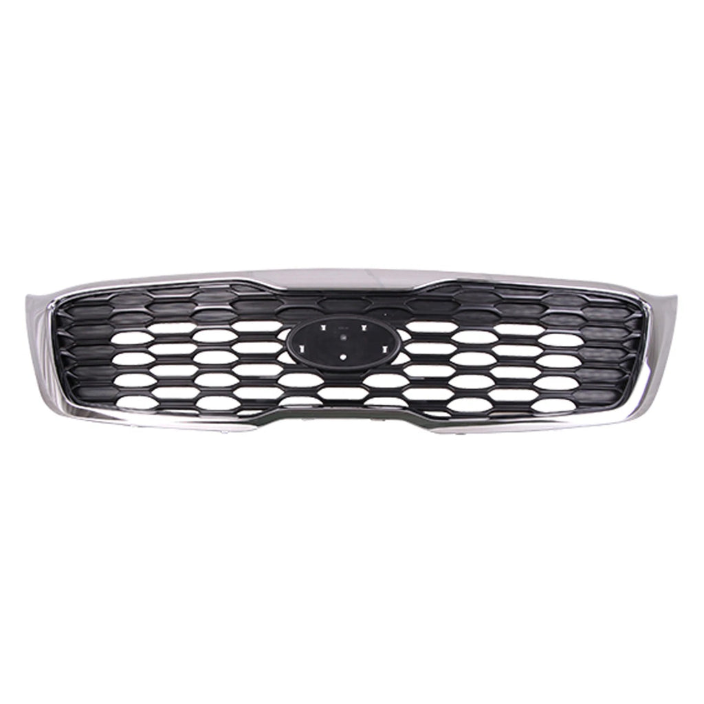 Replacement Black Chrome/Matte ABS Front Grille For 2019-2020 Kia Sorento