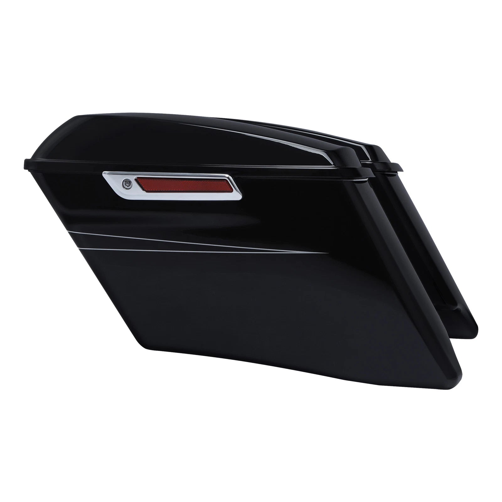 4" Stretched Saddlebags for Harley Touring Street Glide (2014–2024) Vivid Black