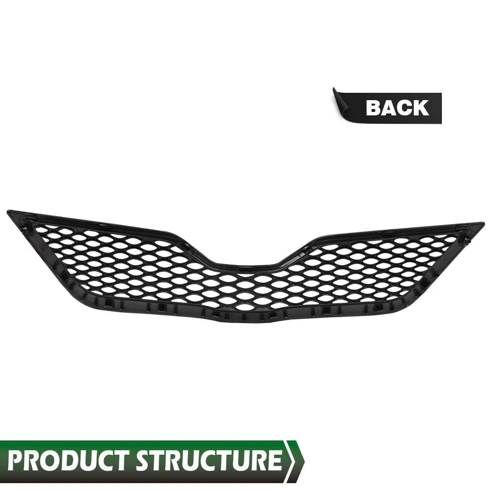 Front Bumper Upper Grille for Toyota Camry SE (2010–2011) Black
