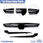 Glossy Black Sport Style Front Grille with Chrome Garnish for Honda Accord (2018–2020)