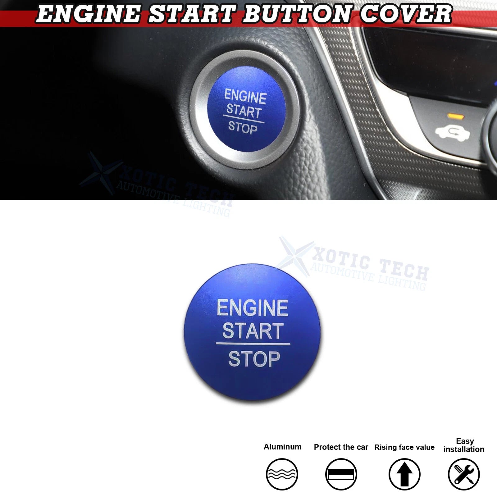 Engine Start Button Moulding Cover for Honda Accord (2018–2022)
