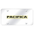 Gold Name on Chrome License Plate - Officially Licensed for Chrysler Pacifica