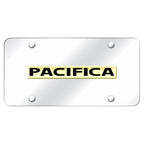 Gold Name on Chrome License Plate - Officially Licensed for Chrysler Pacifica