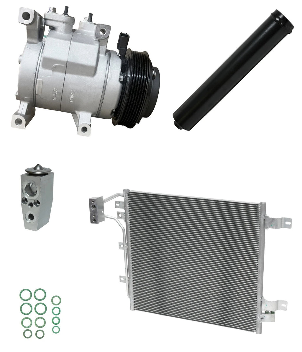 A/C Compressor Kit with Condenser for Jeep Wrangler 3.6L (2016–2016)