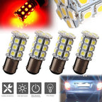 4 x 27SMD BA15D Red Light Bulbs for Marine Boat (1004, 1076, 1142)