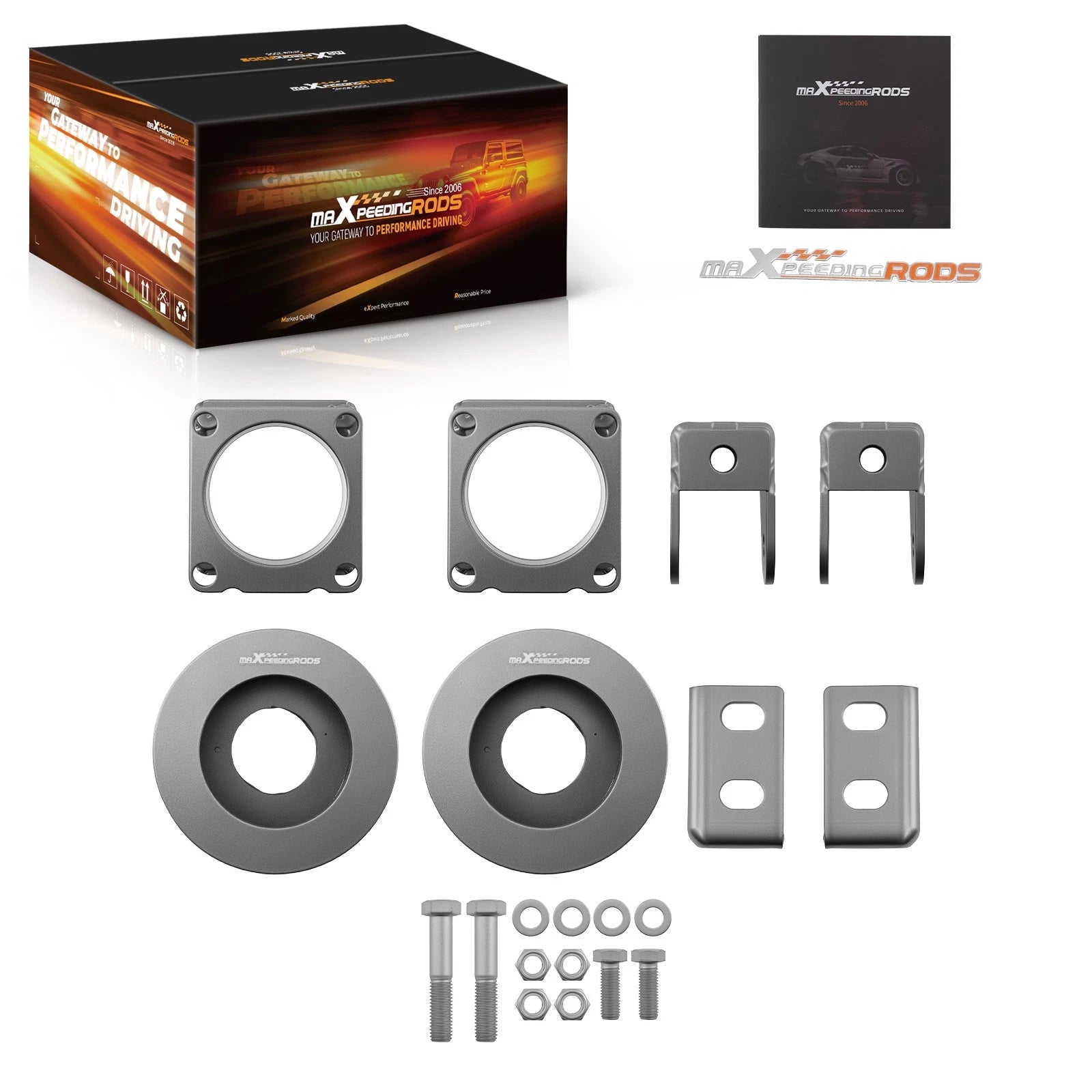 2" Lift Spacer Kit for Ford Explorer (2011–2019) 2WD 4WD, Carbon Steel