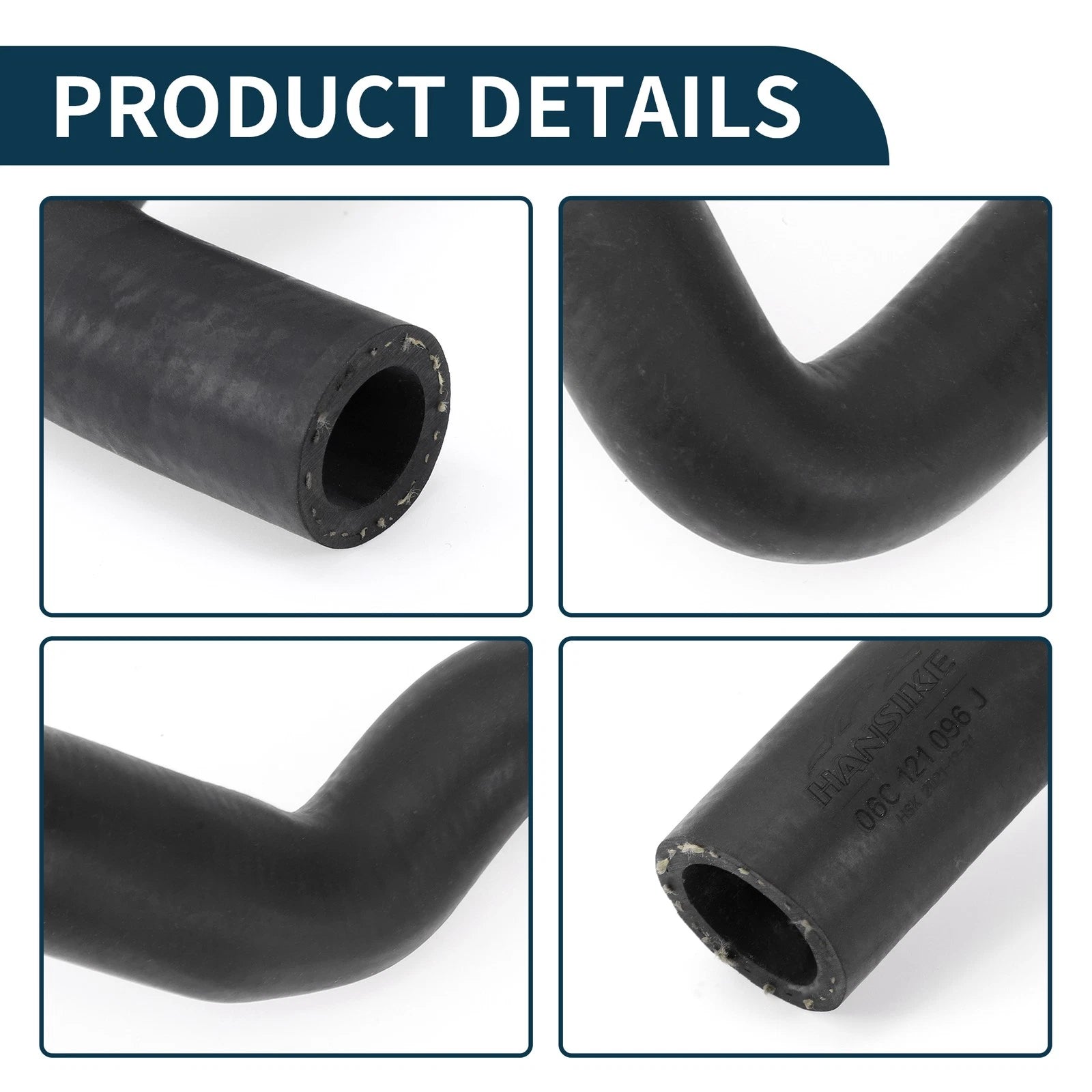 Radiator Hose Coolant Pipe for Audi A6L (2006–2010) No. 06C121096J Rubber