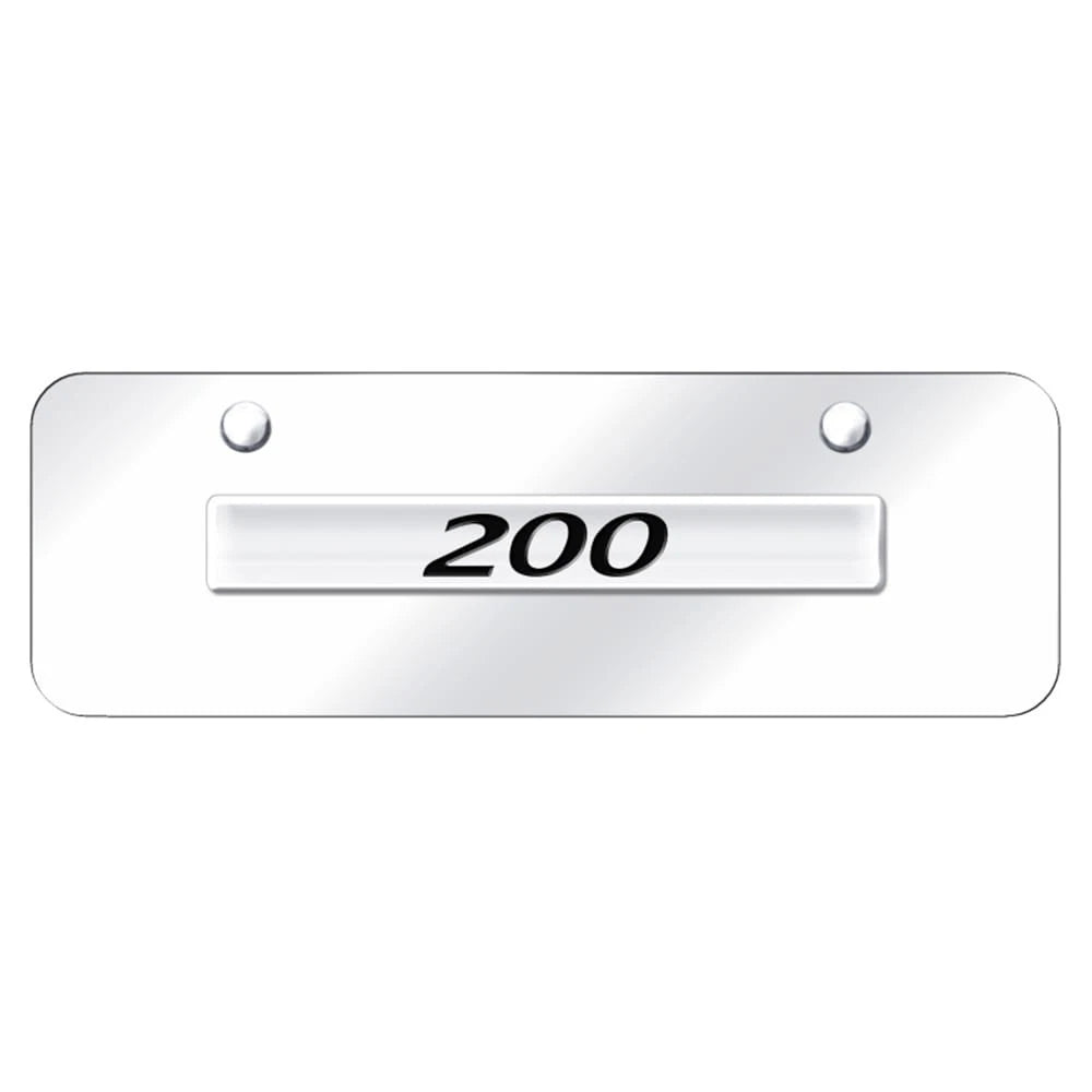 Chrome Name on Chrome Mini License Plate - Officially Licensed for Chrysler 200
