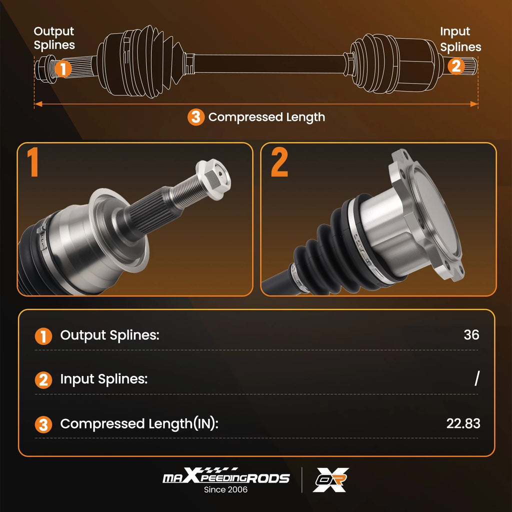 Front CV Axle Assembly for Chevrolet Silverado 2500, GMC Sierra 3500 HD (2011–2014)