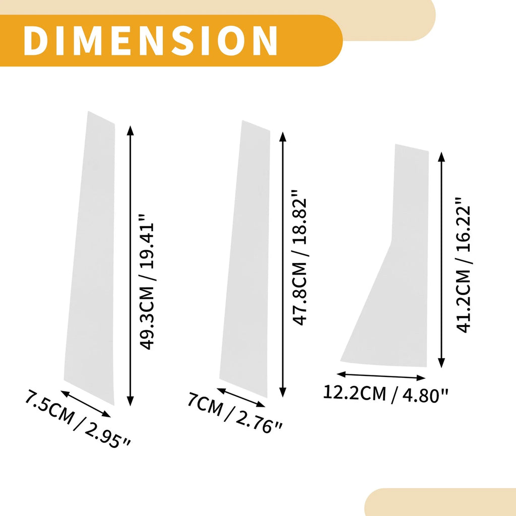 Set of 6 Door Pillar Window Trim for Subaru Forester (2019–2023) Chrome
