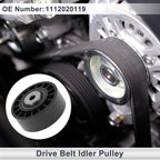 Drive Belt Idler Pulley for Mercedes-Benz C-Class (1995-2002) Black 1 x Pc