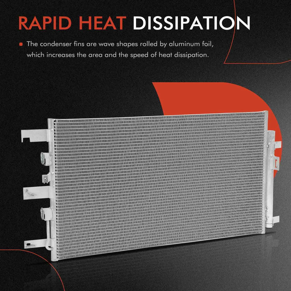 A/C Condenser with Drier for Chevy Tahoe Suburban Cadillac Escalade (2000–2014)