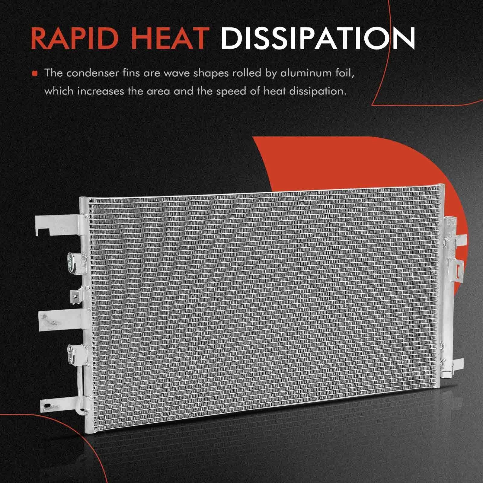 A/C Condenser with Drier for Chevy Tahoe Suburban Cadillac Escalade (2000–2014)