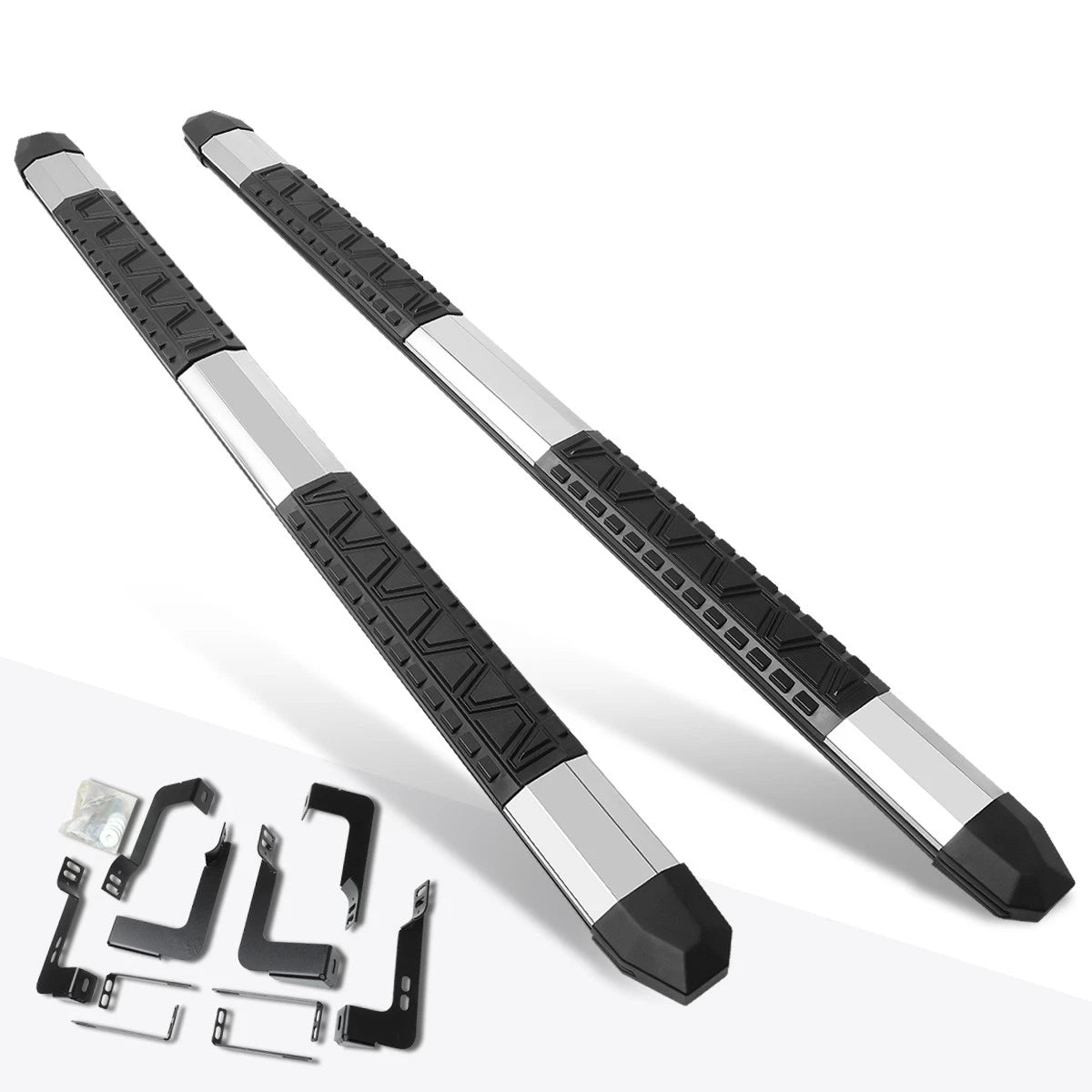 Set of 2 Aluminum 5" Side Step Nerf Bars for Silverado/Sierra (2007–2019)