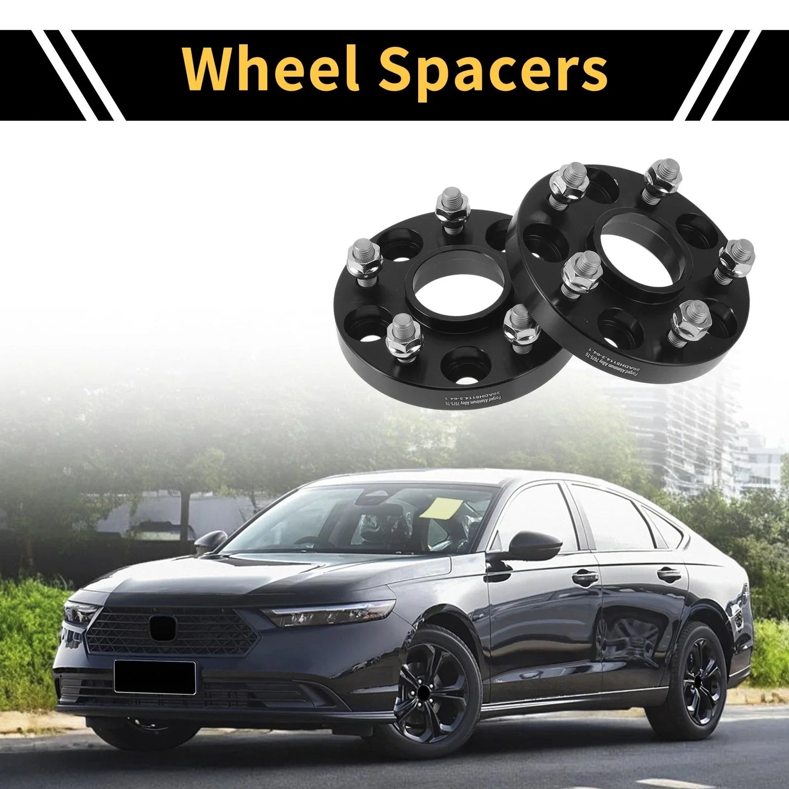 2 x 5x114.3mm Wheel Spacers 64.1mm M12x1.5 for Honda Accord, CR-V