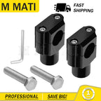 2X 1" 25mm Handlebar Riser Mount Clamp Adapter for Universal Motorcycle
