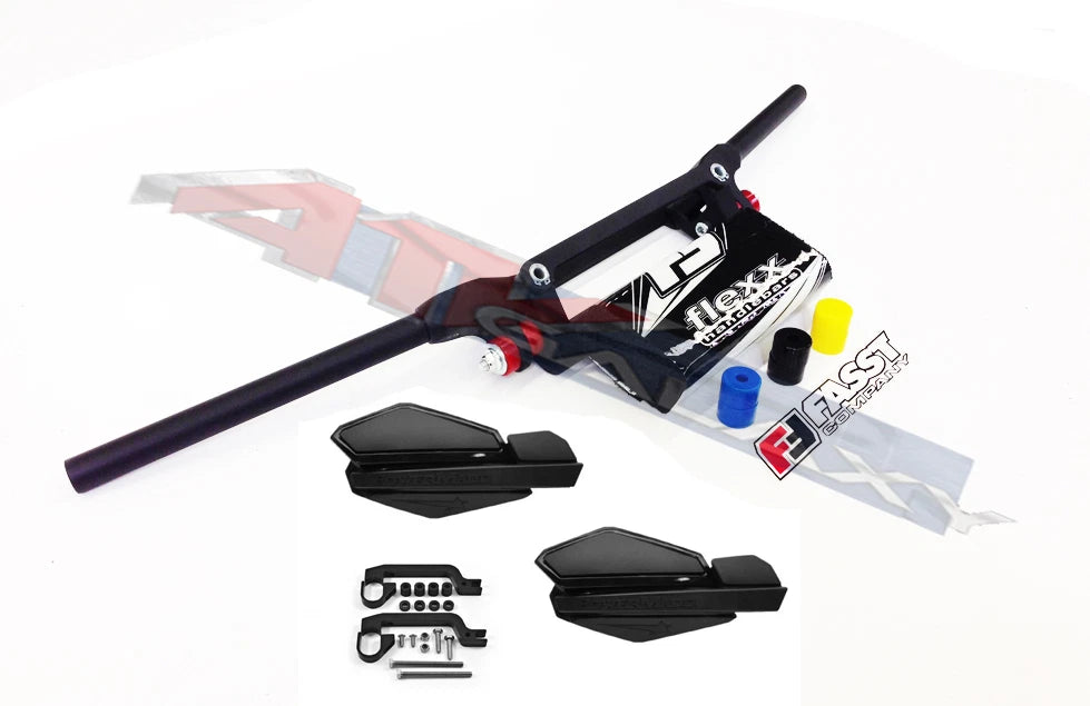 Fasst Flexx 14" Handlebars + Powermadd Star Series Handguards for ATV