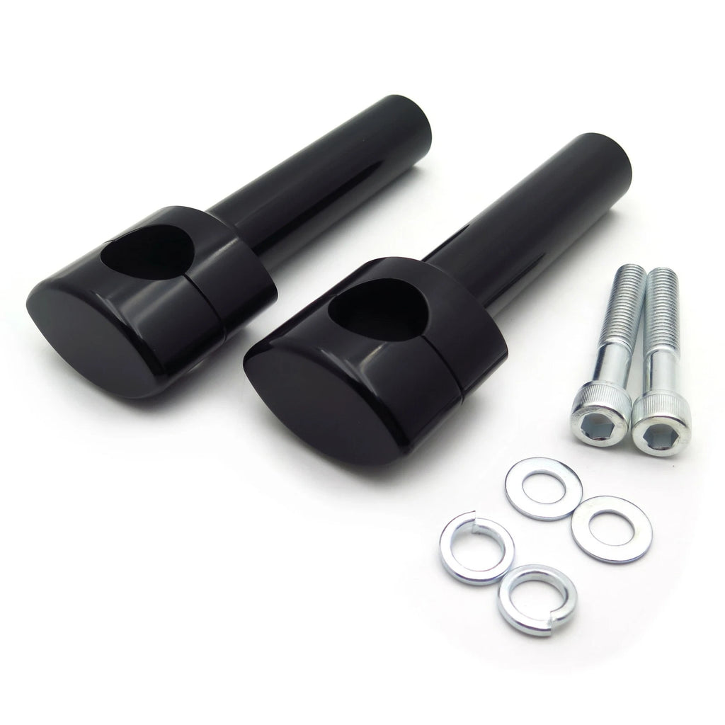 1in. Handlebar Riser Clamps Mounts Kit for Harley Motorcycle (6" Tall)