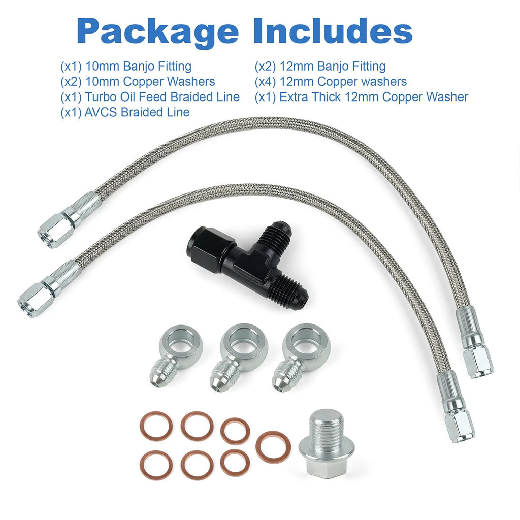 Turbo Oil Feed & AVCS Line for Subaru WRX (2006–2014), STI (2004–2021)