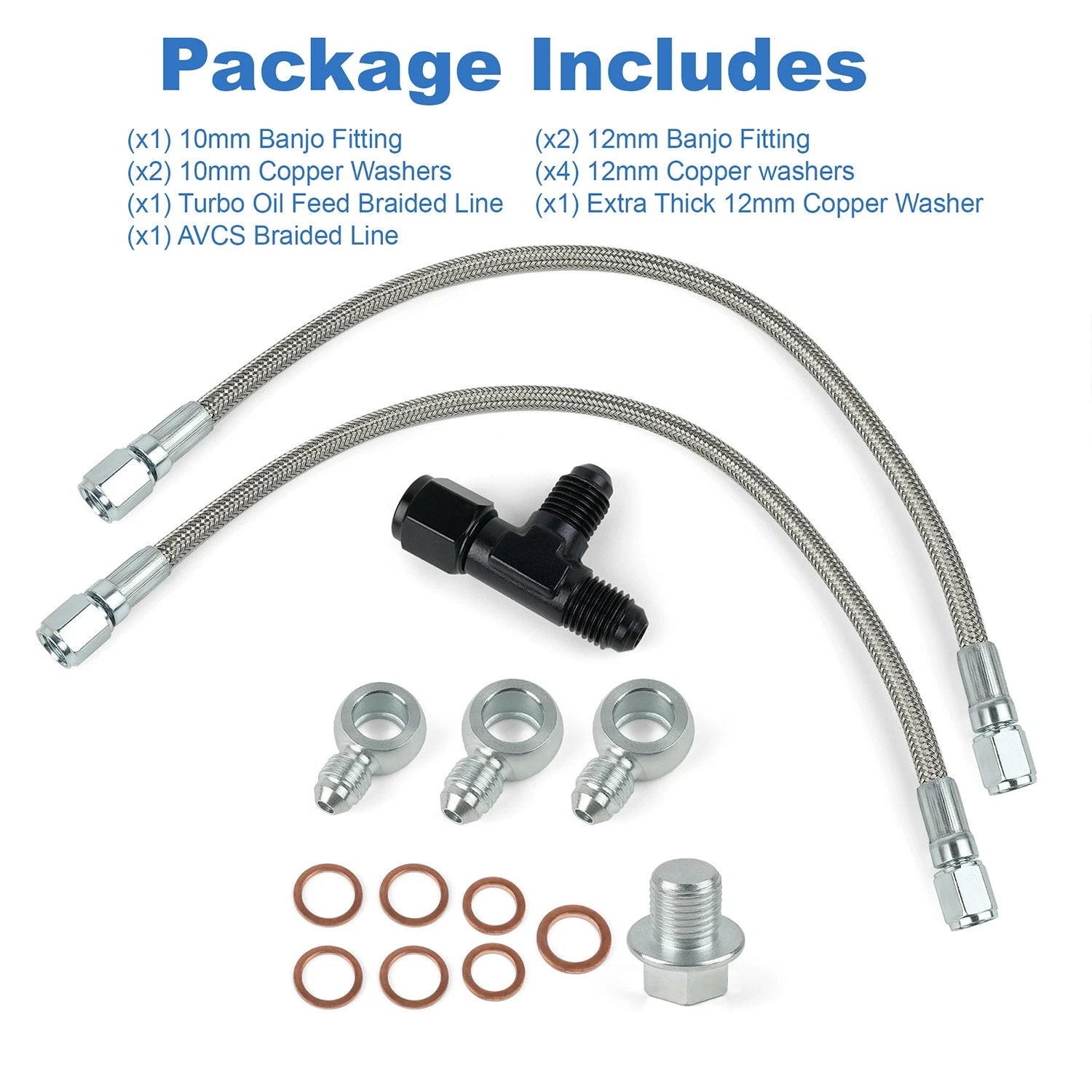 Turbo Oil Feed & AVCS Line for Subaru WRX (2006–2014), STI (2004–2021)