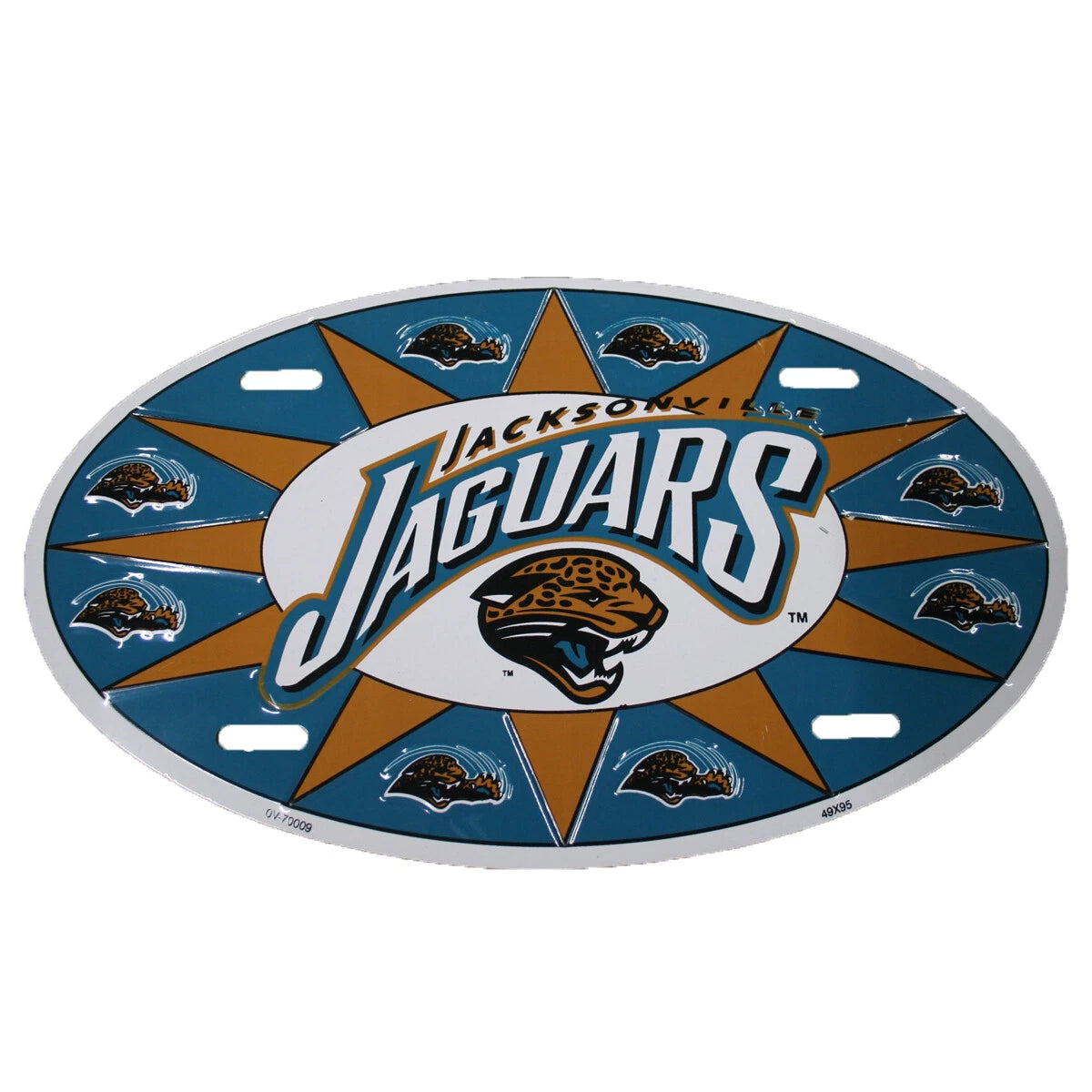 Decorative Football Shaped Wall Sign for Jacksonville Jaguars (12")