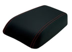 Leather Console Lid Armrest Cover for Ford Fusion (2006–2009) Red Stitch