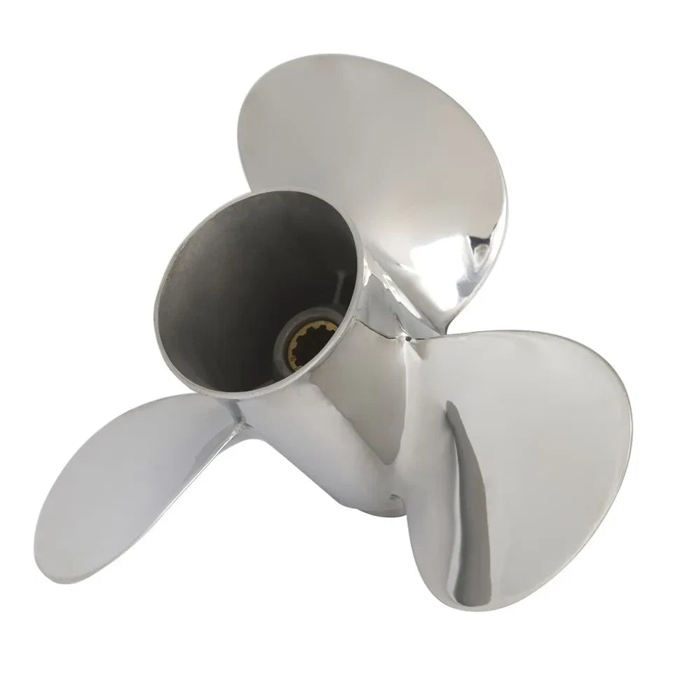 9 1/4 x 11 Stainless Steel Outboard Prop for Suzuki 8-20HP (10 Spline, RH)