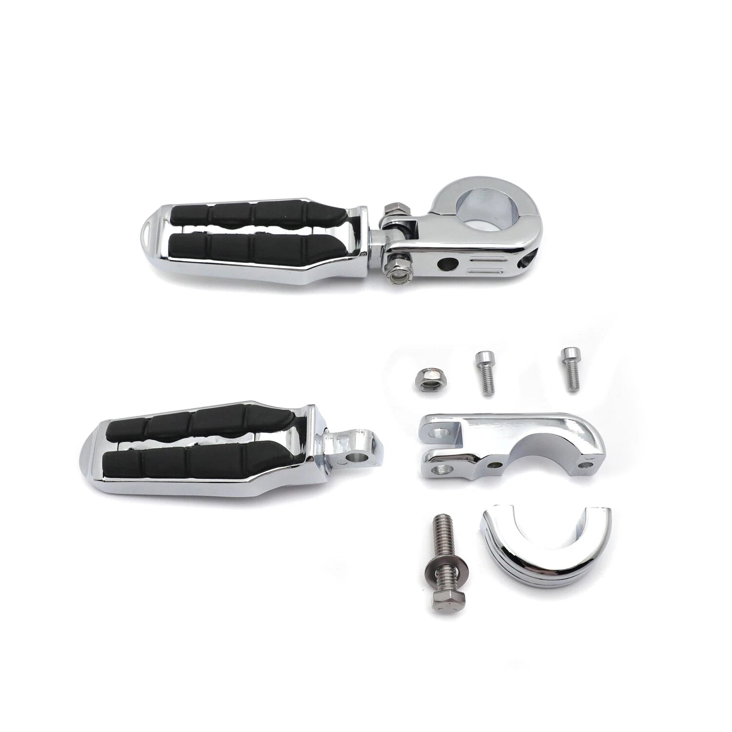1 1/4" Highway Saddle Offset Mount P Clamp Foot Peg for Harley Sportster