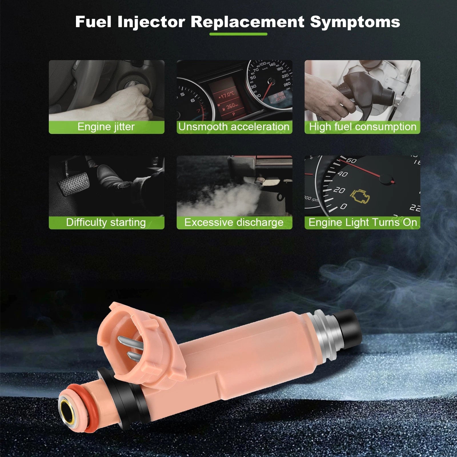 Fuel Injectors for Toyota Camry Highlander Sienna Solara Lexus ES330 RX330 3.3L