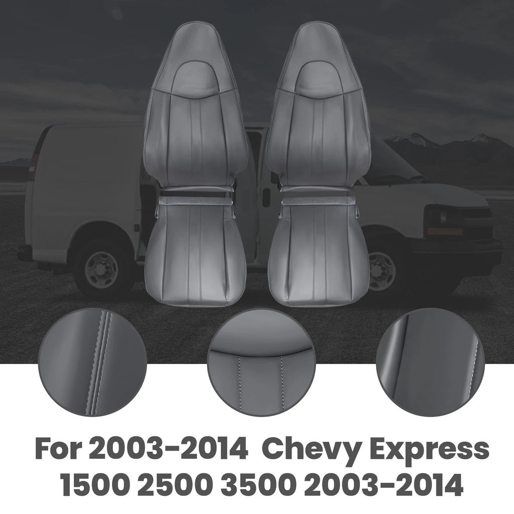 Set of 4 Front Seat Covers for Chevy Express 1500 2500 (2003–2014)