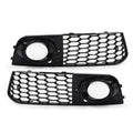 Front Fog Light Honeycomb Grille Cover for Audi A4 B8 (2009-2012) Black